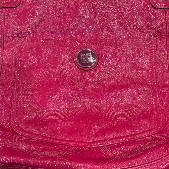 Coach Alex Raspberry Patent Leather Bag - Picture 8 of 13